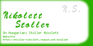 nikolett stoller business card